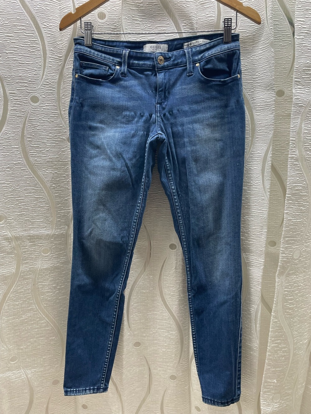 Guess‎ Power Stretch Skinny Jeans Womens 28 Blue  Medium Wash Denim